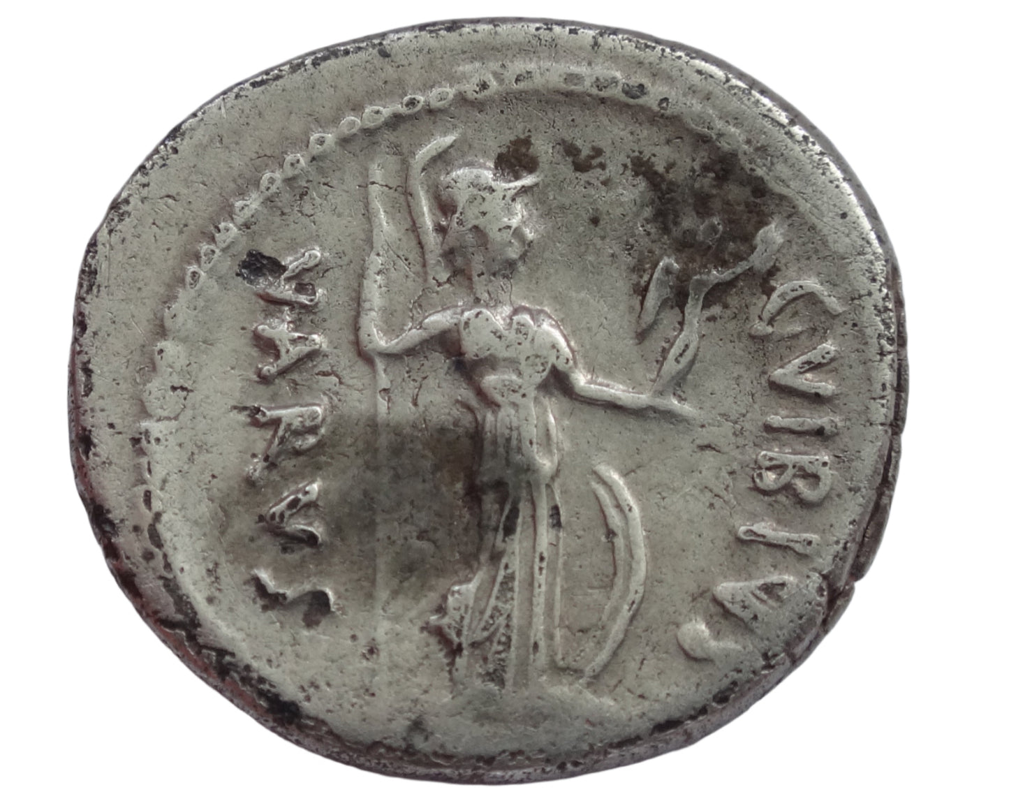 NGC "Ch VF" Strike: 4/5 Surface: 2/5 C.Vibius Varus, c.42 BC AR Denarius
