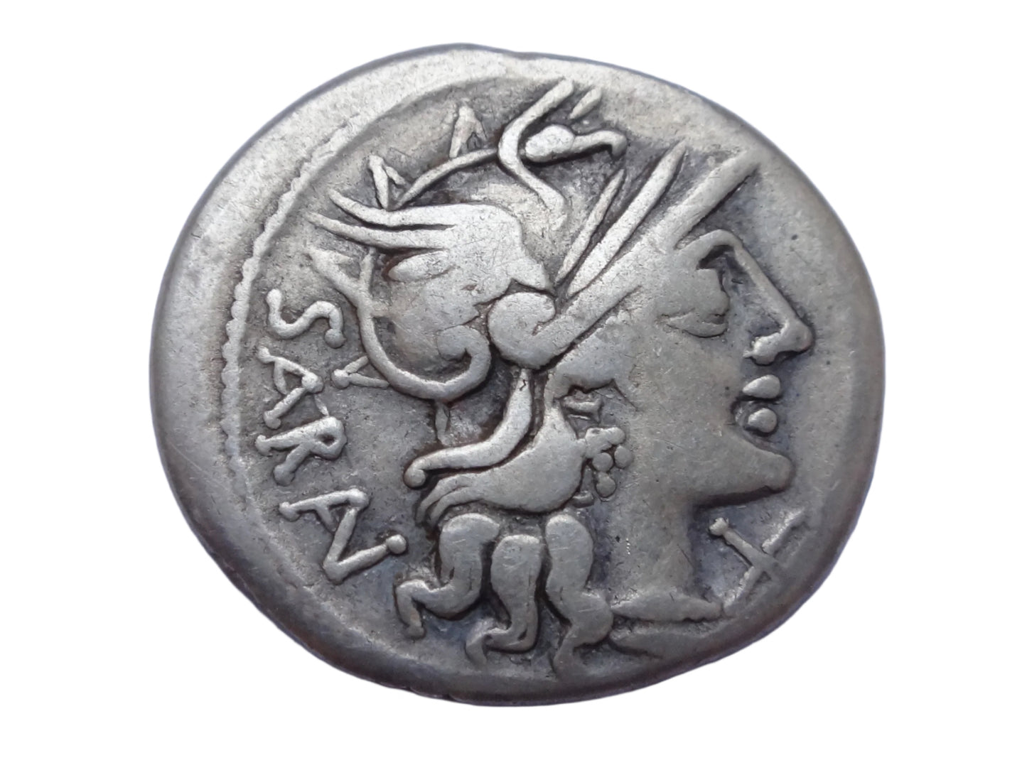 M. Atilius Saranus 148 BC. AR Denarius