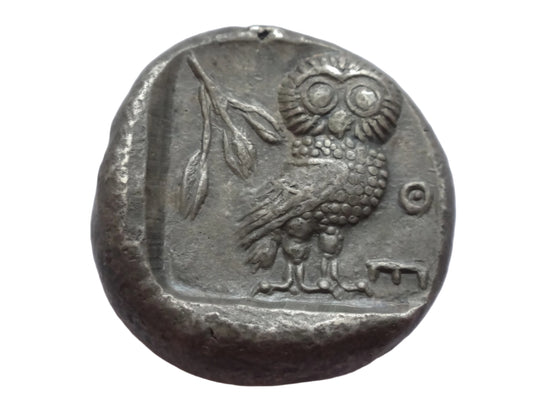 Greek Attica, Athens AR Tetradrachm. Circa 500-480 BC. Rare archaic type!