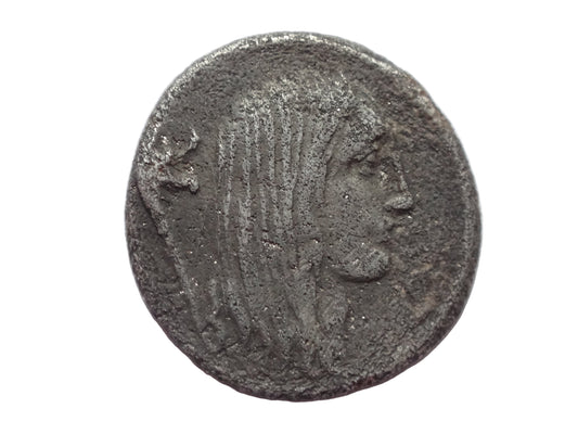 L. Hostilius Saserna. 48 BC. AR Denarius, Rome.