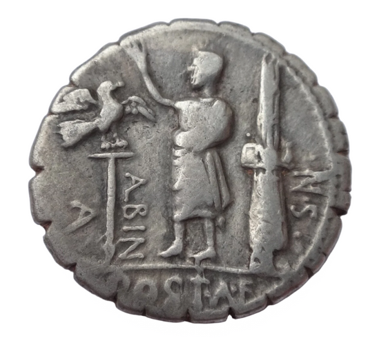 A. Postumius A.f. Sp.n. Albinus. 81 BC. AR Serrate Denarius
