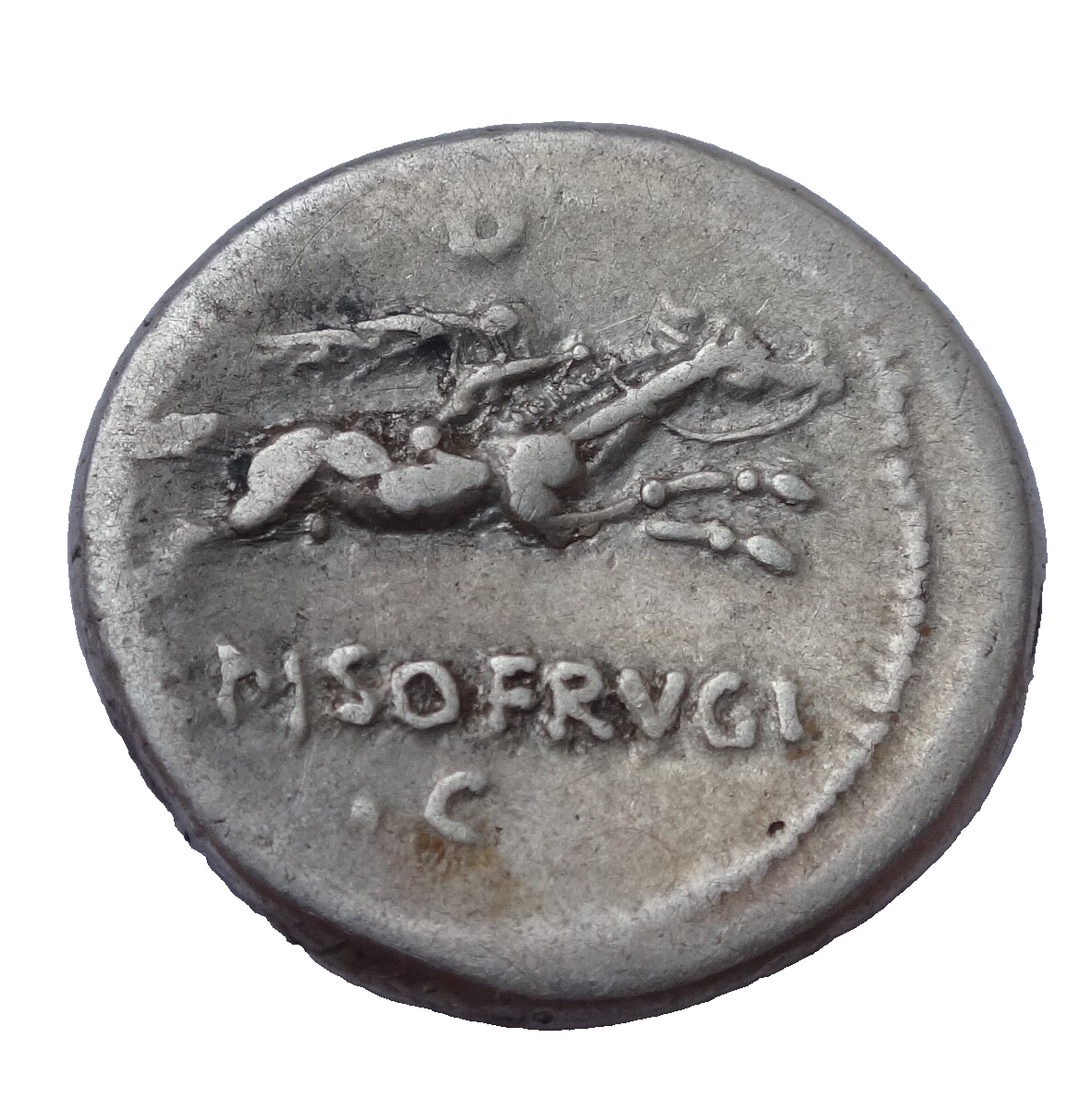 Calpurnius. L. Calpurnius Piso Frugi. Denarius. 90-89 BC. Rome.