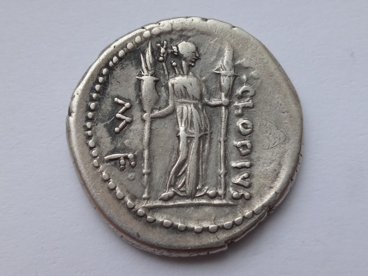 Roman Republic. P. Clodius M.f. Turrinus. 42 BC. AR Denarius . Rome mint.