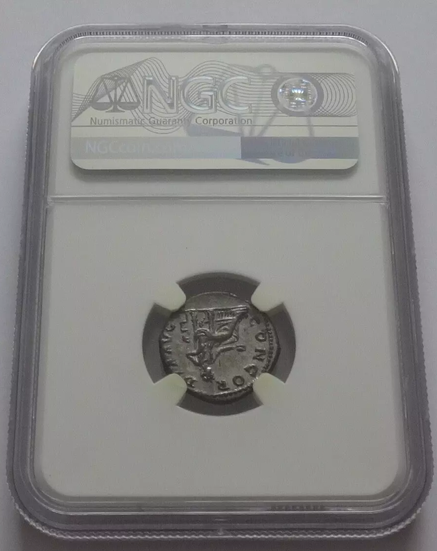 NGC AU 5/5 - 3/5 Sabina, AD 128 (?)-136/7 AR Denarius rv Concordia std.