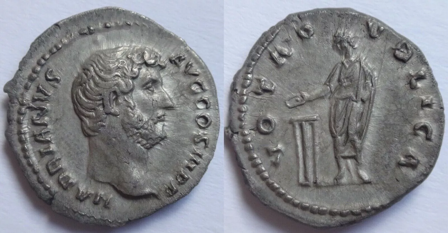 NGC AU 5/5 - 3/5 Hadrian, AD 117-138 AR Denarius