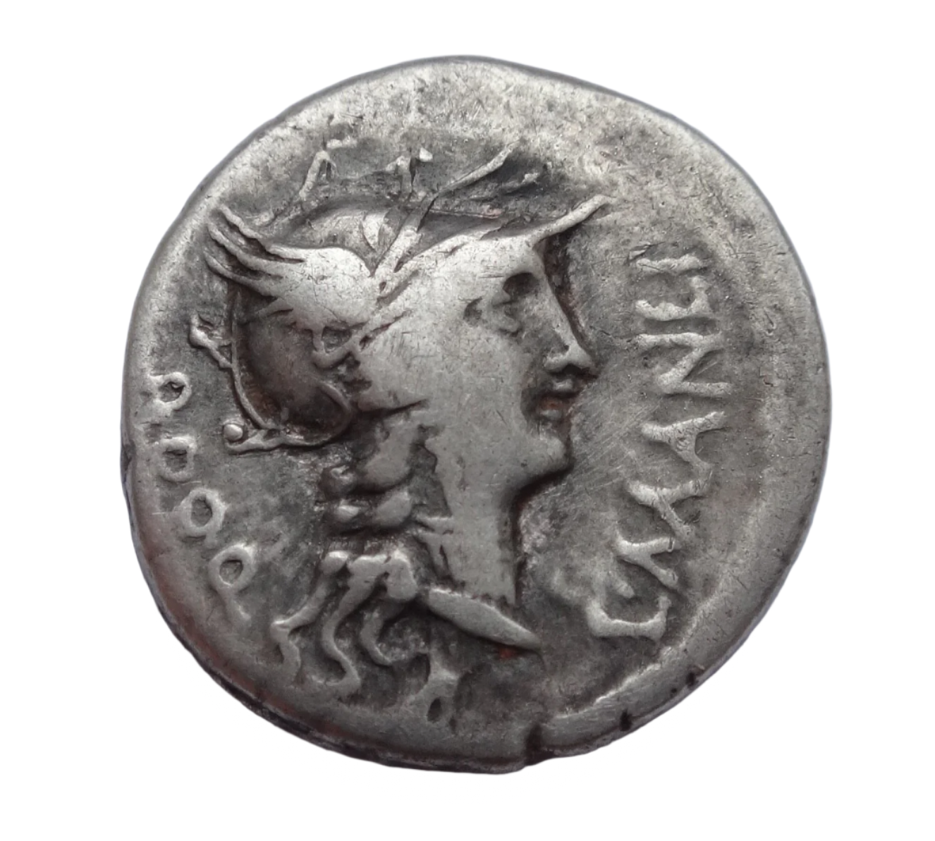 L. Sulla and L. Manlius Torquatus, 82 BC. Denarius.