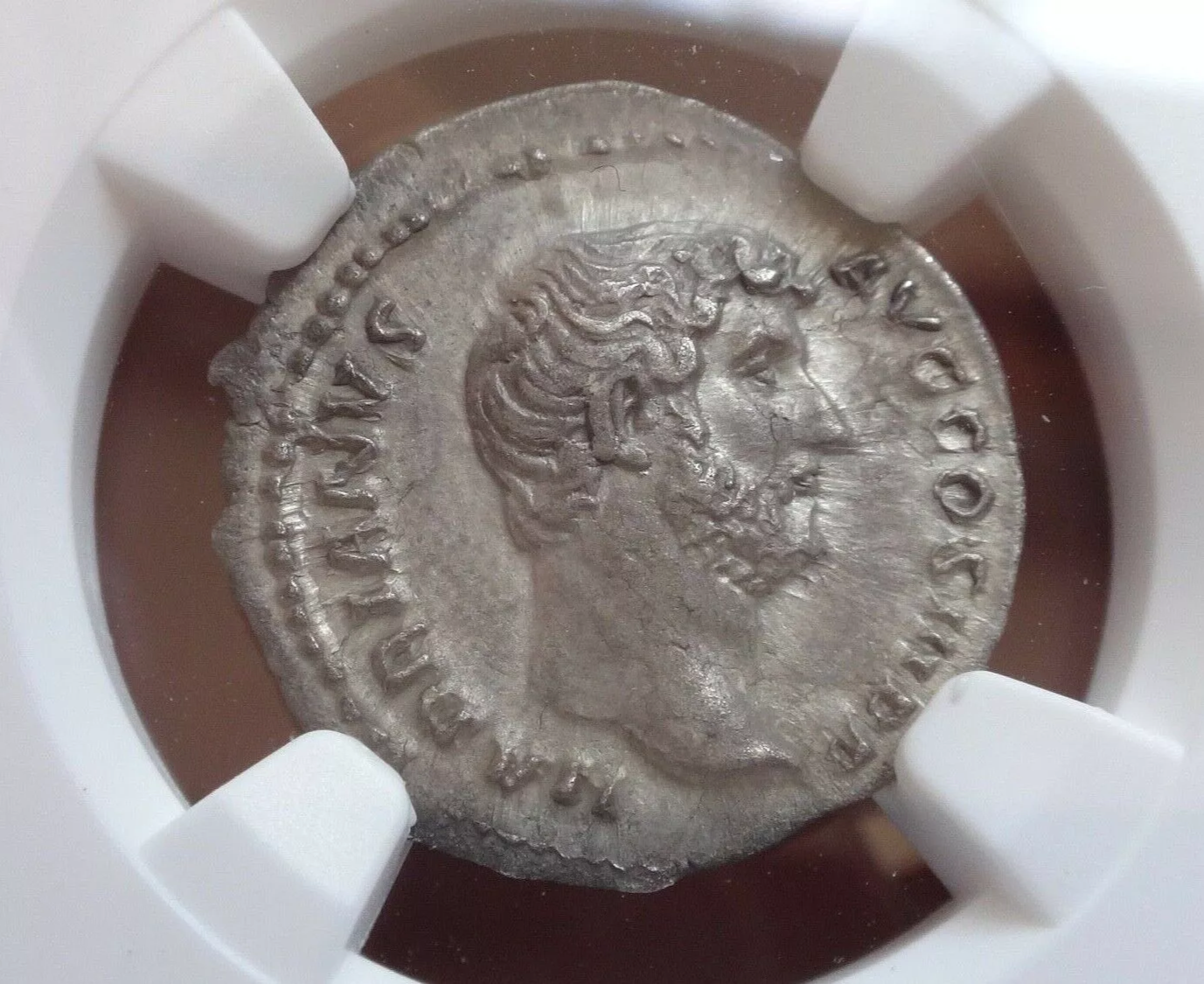 NGC AU 5/5 - 3/5 Hadrian, AD 117-138 AR Denarius
