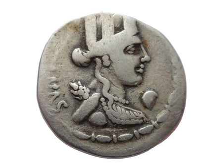Roman Republic M. Plaetorius M. f. Cestianus AR Denarius. Rome, 67 BC.