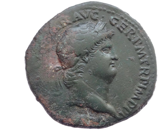 Nero. AD 54-68. Æ Sestertius. Rome mint.