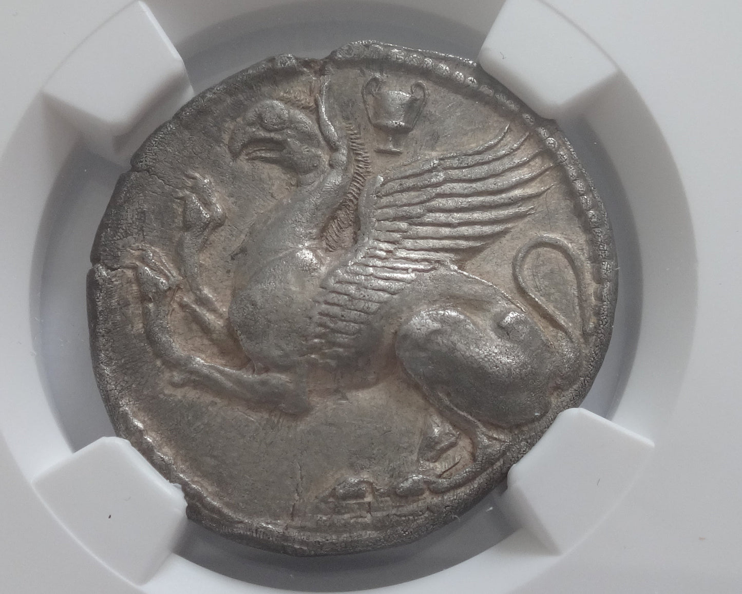 NGC "Ch XF" 4/5- 3/5  Thrace, Abdera. Circa 450-425 BC. AR Tetradrachm. Extremely Rare!