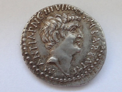 NGC Ch XF Strike: 4/5 Surface: 2/5 Mark Antony and Octavian with M.Barbatius Pollio  41 BC