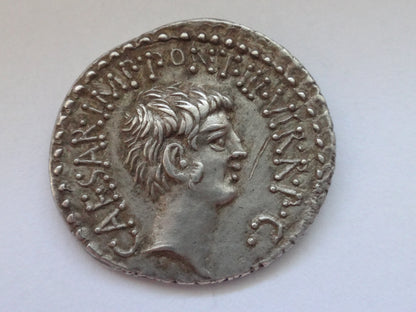 NGC Ch XF Strike: 4/5 Surface: 2/5 Mark Antony and Octavian with M.Barbatius Pollio  41 BC