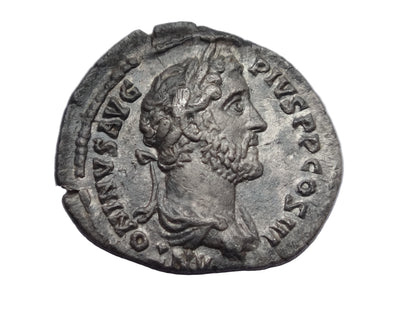 Antoninus Pius Denarius, Rome, AD 140–143
