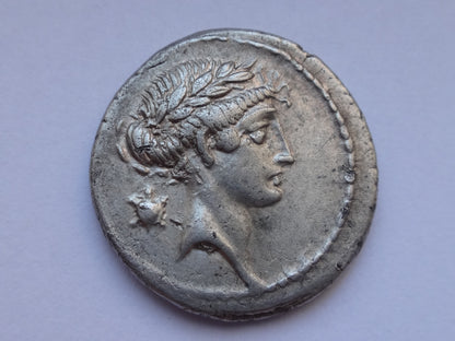 NGC "XF" 5/5- 3/5 Q.Pomp. Musa, c.66/56 BC Roman Republic AR Denarius