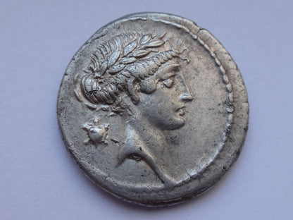 NGC "XF" 5/5- 3/5 Q.Pomp. Musa, c.66/56 BC Roman Republic AR Denarius