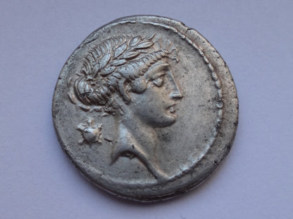 NGC "XF" 5/5- 3/5 Q.Pomp. Musa, c.66/56 BC Roman Republic AR Denarius
