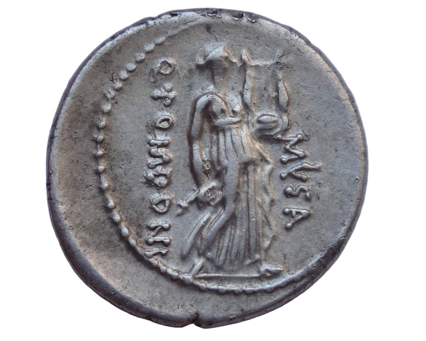 NGC "XF" 5/5- 3/5 Q.Pomp. Musa, c.66/56 BC Roman Republic AR Denarius