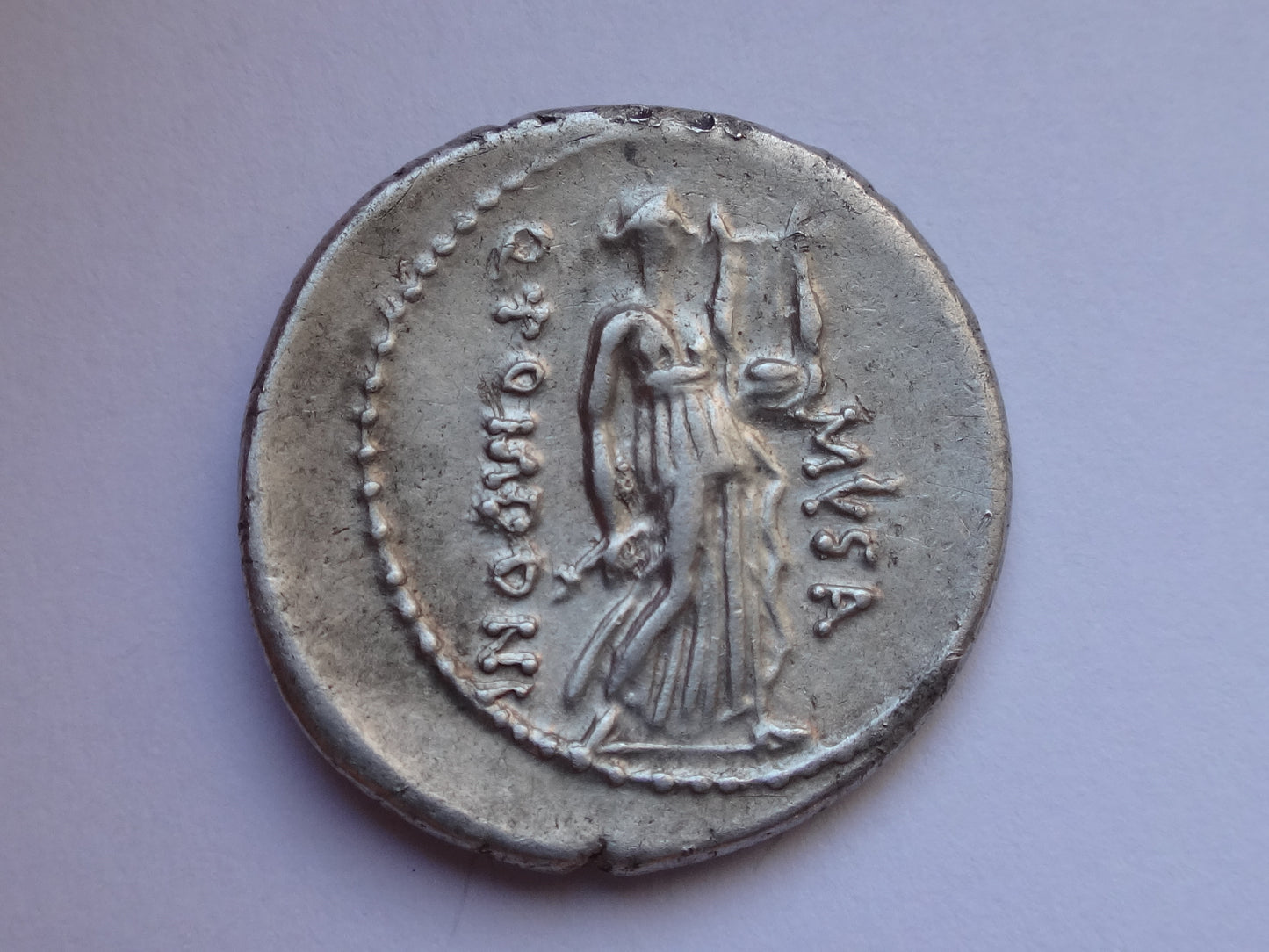 NGC "XF" 5/5- 3/5 Q.Pomp. Musa, c.66/56 BC Roman Republic AR Denarius