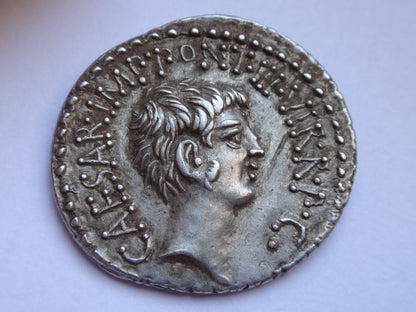 NGC Ch XF Strike: 4/5 Surface: 2/5 Mark Antony and Octavian with M.Barbatius Pollio  41 BC