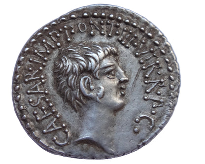 NGC Ch XF Strike: 4/5 Surface: 2/5 Mark Antony and Octavian with M.Barbatius Pollio  41 BC