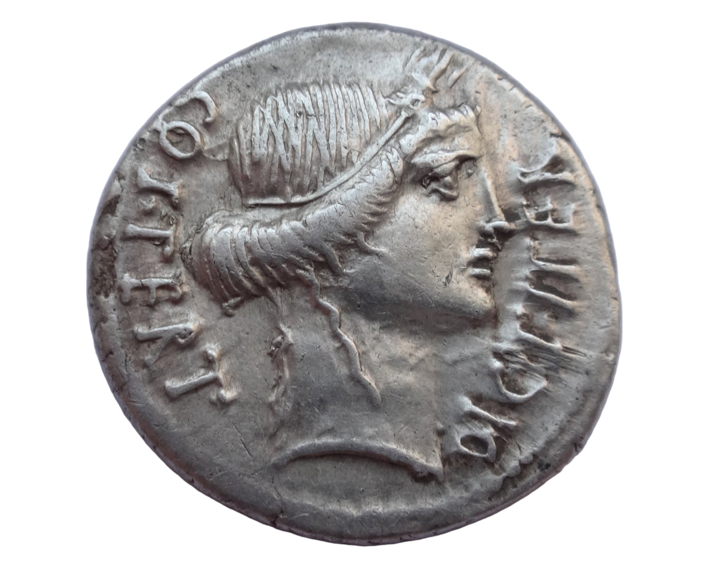 NGC "XF" 5/5- 3/5  Julius Caesar, d.44 BC AR Denarius