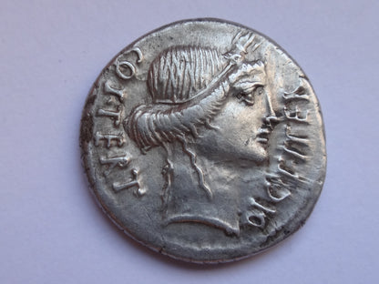 NGC "XF" 5/5- 3/5  Julius Caesar, d.44 BC AR Denarius