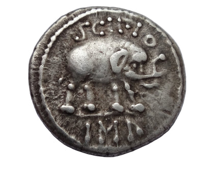 Q. Caecilius Metellus Pius Scipio AR Denarius, 47–46 BC