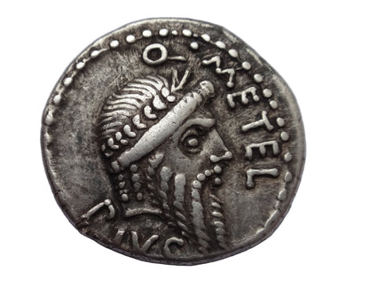 Q. Caecilius Metellus Pius Scipio AR Denarius, 47–46 BC