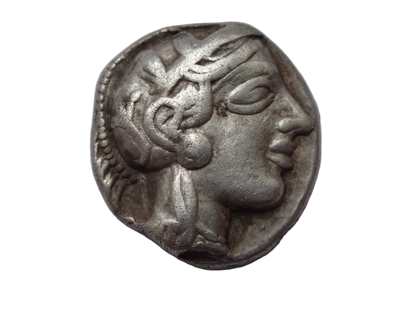 NGC "Ch  F" 5/5-4/5 ATTICA, Athens. Circa 454-404 BC. AR Drachm OWL