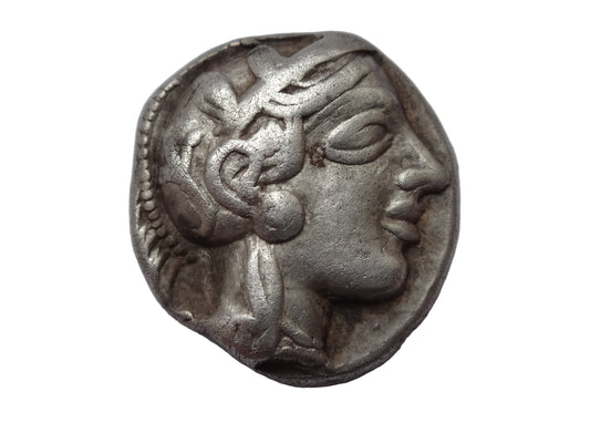 NGC "Ch  F" 5/5-4/5 ATTICA, Athens. Circa 454-404 BC. AR Drachm OWL