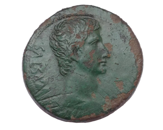 Augustus Ӕ Sestertius. Uncertain Asian mint, circa 25 BC. Very Rare!
