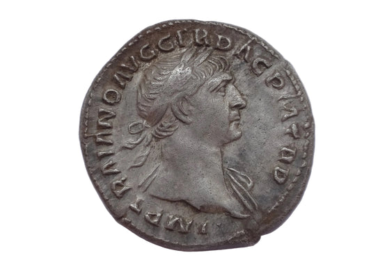 Amazing Trajan AR Denarius. Rome, AD (98-117) "Dacia Capta" Rare