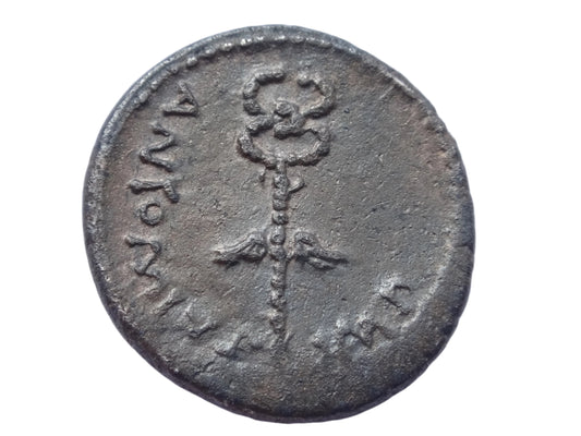 Octavian and Mark Antony. Late 40-early 39 BC. AR Denarius 3.77g/ 19mm