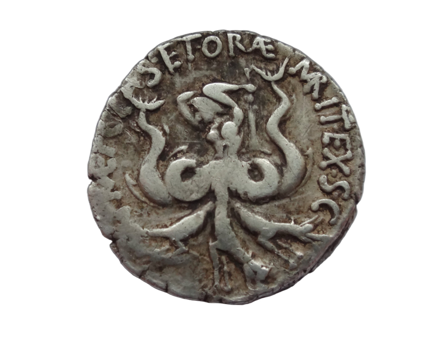 NGC "Ch F" Strike 4/5 Surface 3/5 Sextus Pompey, 43-35 BC. Denarius