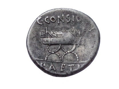 C. Considius Paetus. 46 BC. AR Denarius. Rome mint.