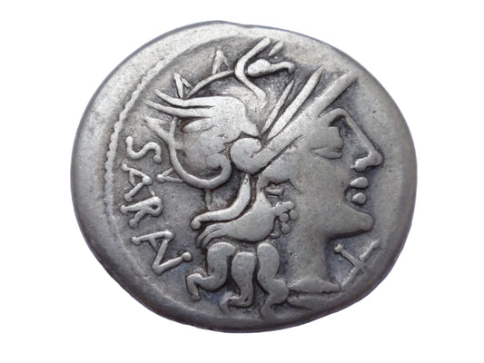 M. Atilius Saranus 148 BC. AR Denarius