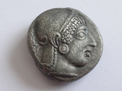 Greek Attica, Athens AR Tetradrachm. Circa 500-480 BC. Rare archaic type!