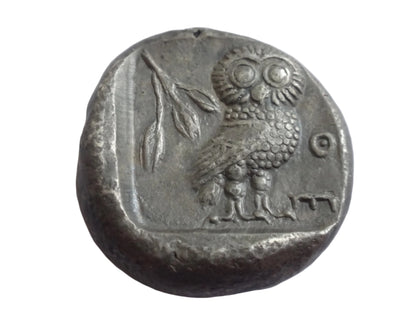 Greek Attica, Athens AR Tetradrachm. Circa 500-480 BC. Rare archaic type!