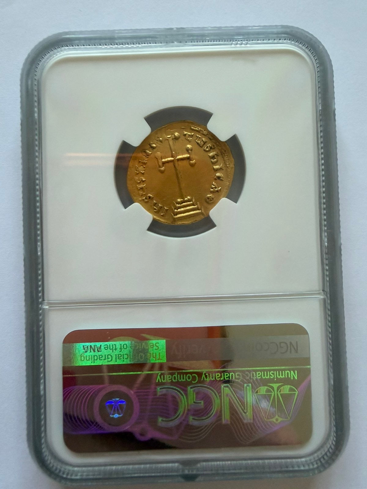 NGC"Ch AU" 4/5- 3/5 Nicephorus I, AD 802-811 Byzantine Empire Gold AV Solidus