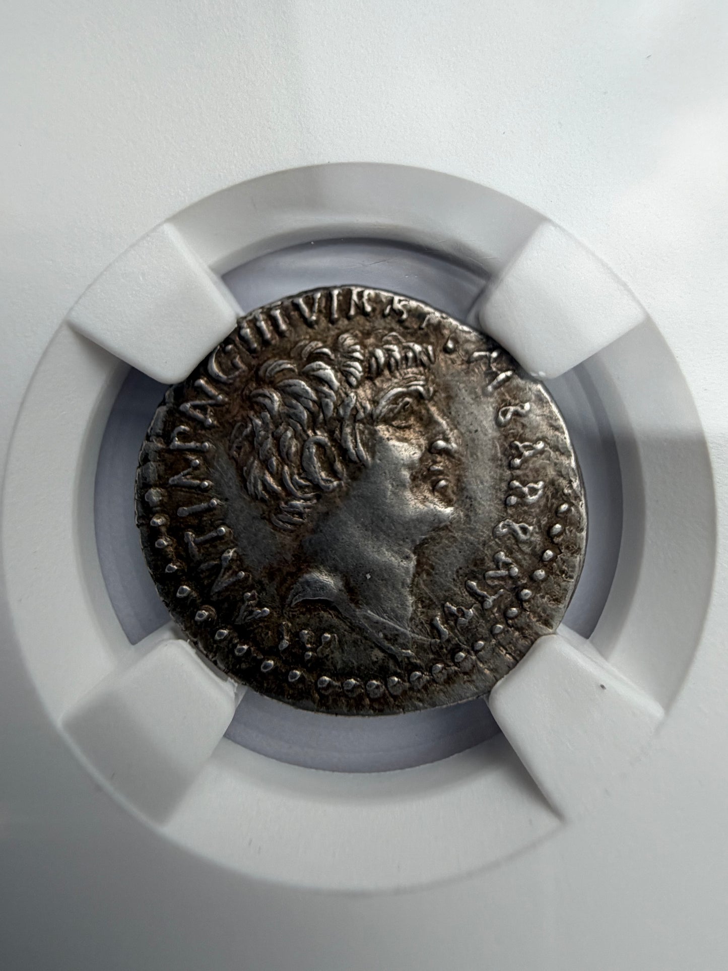 NGC Ch XF Strike: 4/5 Surface: 2/5 Mark Antony and Octavian with M.Barbatius Pollio  41 BC