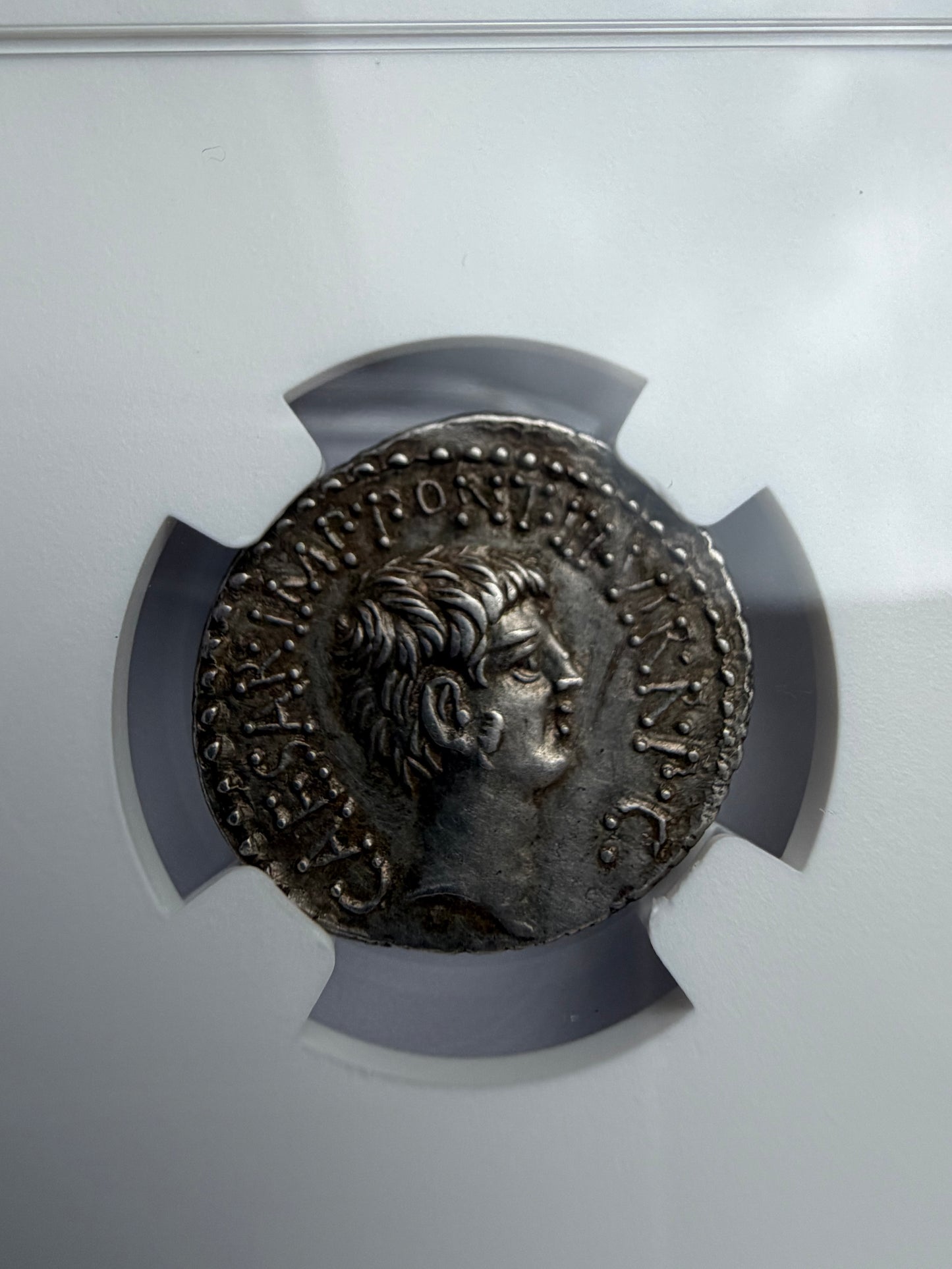 NGC Ch XF Strike: 4/5 Surface: 2/5 Mark Antony and Octavian with M.Barbatius Pollio  41 BC