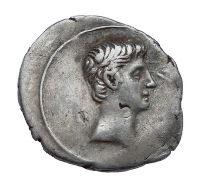 NGC VF 5/5- 3/5 Octavian 35/4 BC (Augustus) Roman Imperatorial AR Denarius