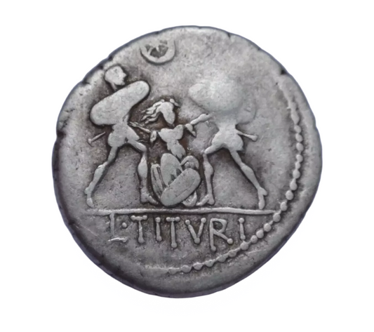 Roman Republic. L. Titurius L.f. Sabinus, 89 BC. Denarius