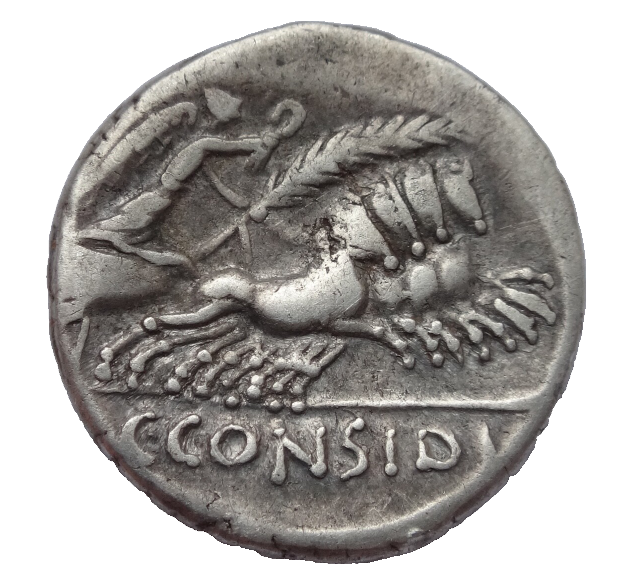 Roman Republic. C. Considius Paetus 46 BC, AR Denarius . Rome mint.