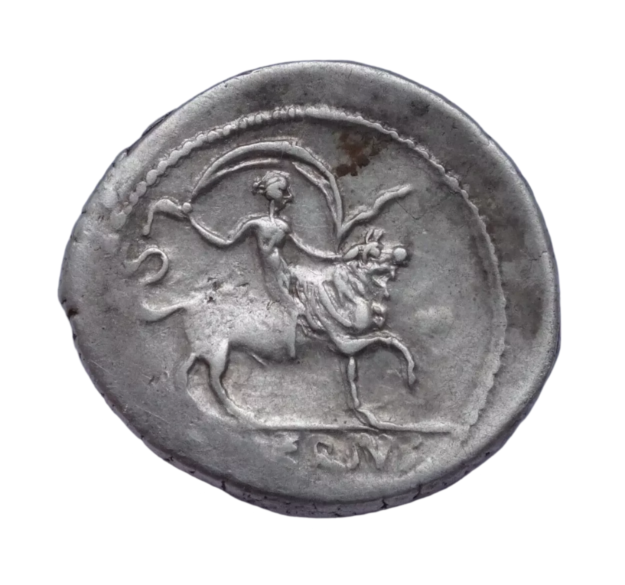 L. Valerius Acisculus, 45 BC. Denarius, Rome. Rare!