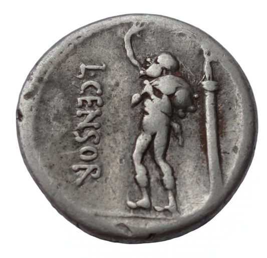 L. Censorinus. 82 BC. AR Denarius/