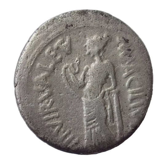 Man. Acilius Glabrio, 49 BC. Denarius, Rome.