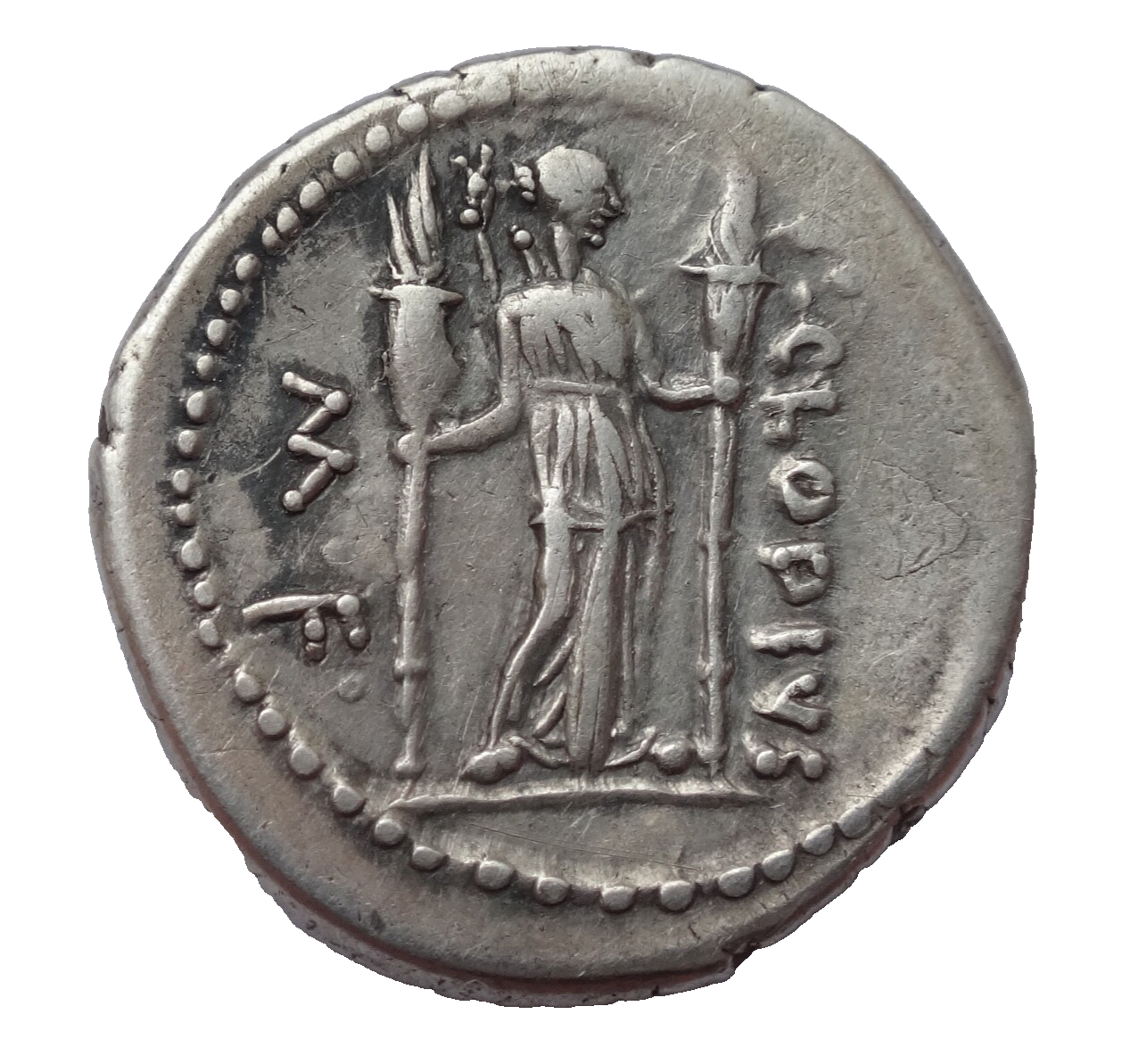 Roman Republic. P. Clodius M.f. Turrinus. 42 BC. AR Denarius . Rome mint.