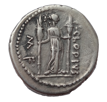 Roman Republic. P. Clodius M.f. Turrinus. 42 BC. AR Denarius . Rome mint.