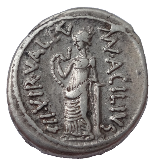 Man. Acilius Glabrio. 49 BC. AR Denarius